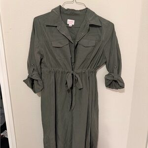 Isabel Maternity by Ingrid & Isabel Olive Long Sleeve Dress